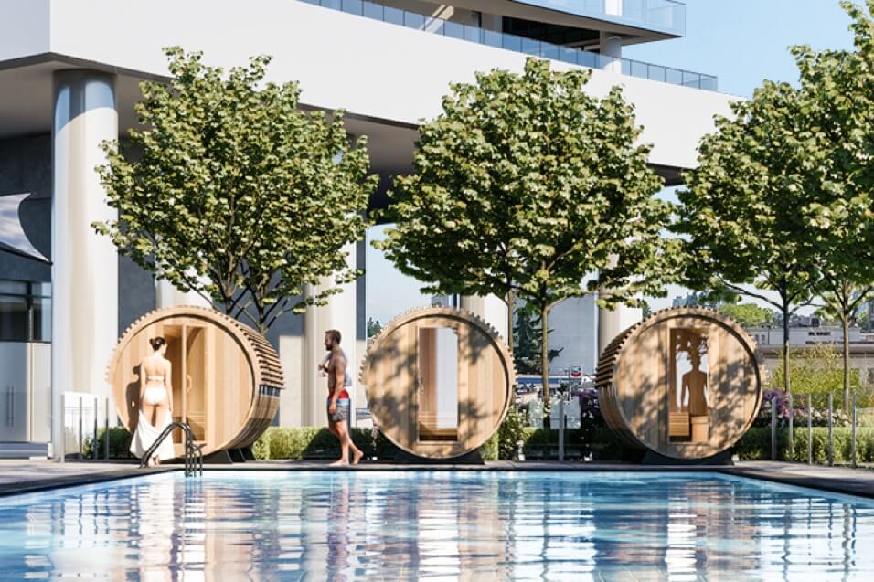 Concord Metrotown - Amenities - Barrel Saunas